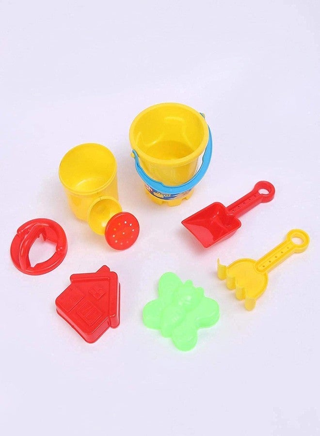 Bluebell 7 pc Beach Toys Set For Kids, Indian Made Mold Castle Toys Comfort Material Sandpit Bucket,Animal, Mould, Beach Shovel Spade Etc Tool Kit, Beach Art Development Learning Toys - Image 5